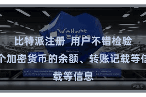 比特派注册  用户不错检验各个加密货币的余额、转账记载等信息