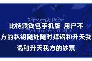 比特派钱包手机版  用户不错通过我方的私钥随处随时拜谒和升天我方的钞票