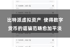 比特派虚拟资产  使得数字货币的诓骗范畴愈加平淡